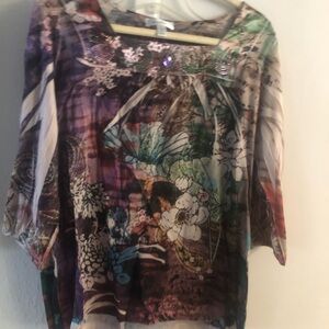 Floral Multicolor Sublimation Women's Top- $30 or $25 w/offer 160A